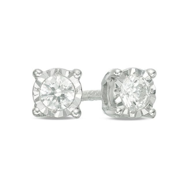 1/5 CT. T.w. Diamond Solitaire Stud Earrings in Sterling Silver