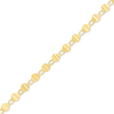 Made in Italy Diamond-Cut Disc Link Bracelet in 10K Gold - 7.75"