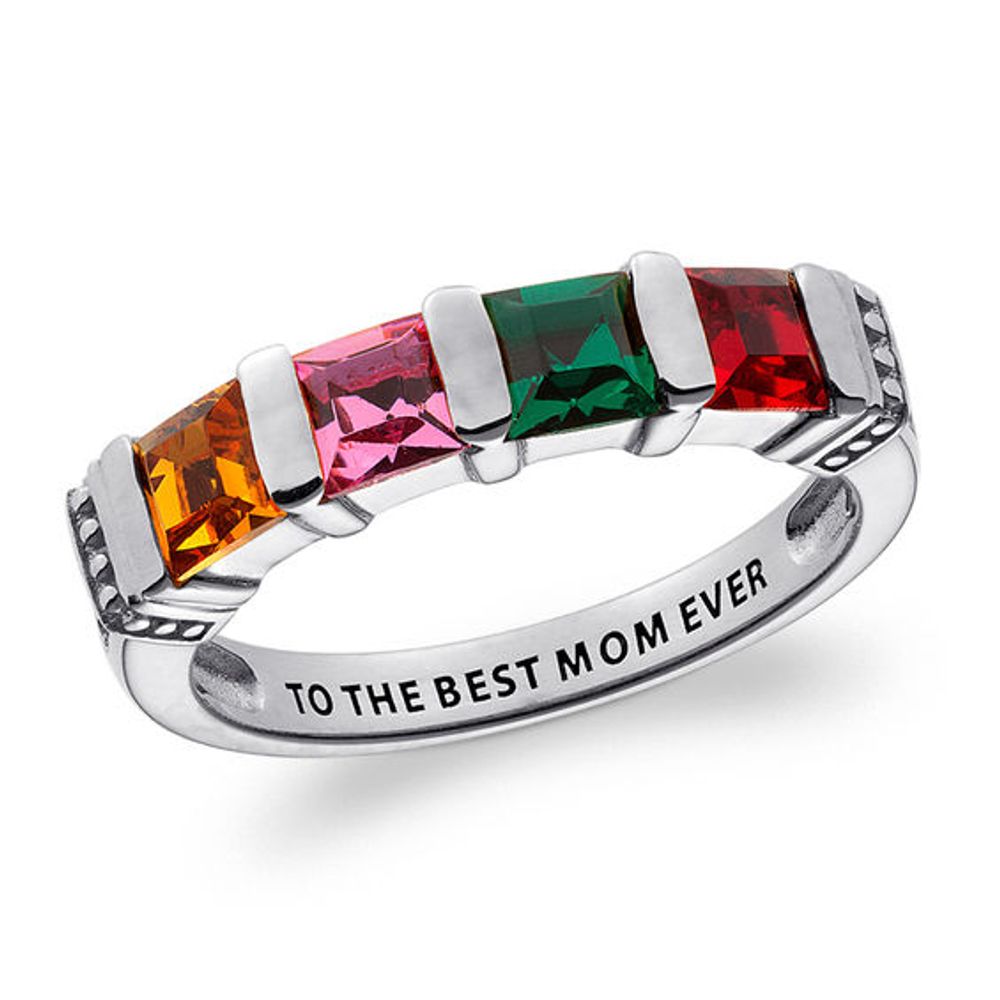 Zales Mother's Marquise Simulated Birthstone Ring in 10K Gold (2-7 Names  and Stones) | Mall of America®