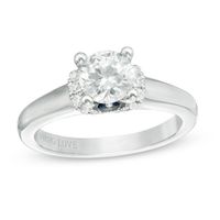 Vera Wang Love Collection 1-1/10 CT. T.w. Diamond Solitaire Collar Engagement Ring in 14K White Gold