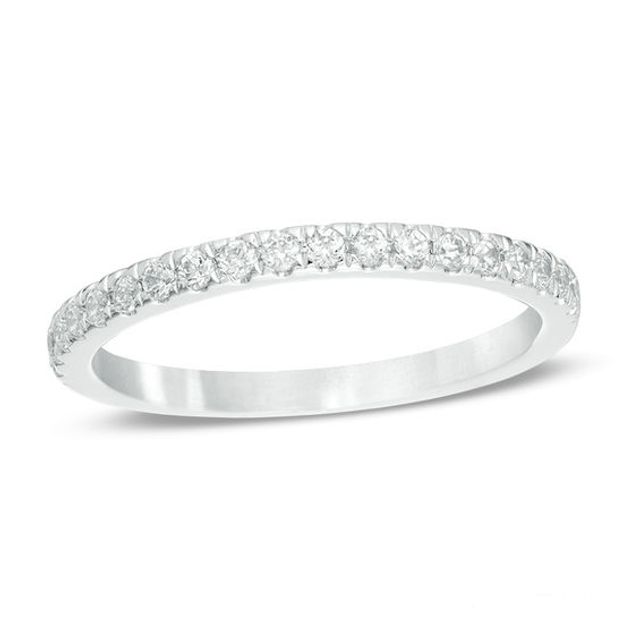 Love's Destiny by Zales 1/4 CT. T.w. Certified Diamond Wedding Band in 14K White Gold (I/I1)
