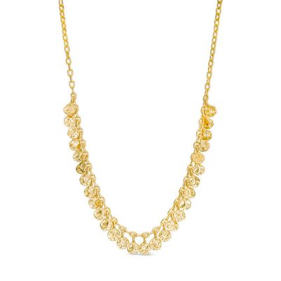 Diamond-Cut Mini Discs Necklace in 10K Gold