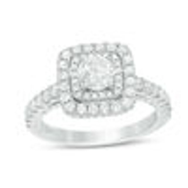 Vera Wang Love Collection 1 CT. T.W. Pear-Shaped Diamond Frame Engagement  Ring in 14K White Gold | Zales