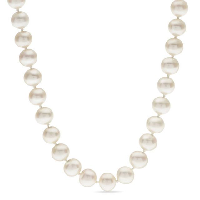 7.0-7.5mm Freshwater Cultured Pearl Strand Necklace with Sterling Silver Clasp-23"