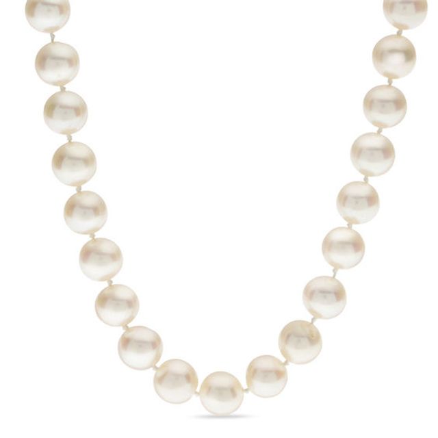 8.0-8.5mm Freshwater Cultured Pearl Strand Necklace with Sterling Silver Clasp-23"