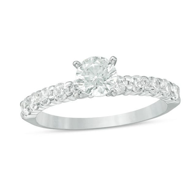 1 CT. T.w. Diamond Engagement Ring in 14K White Gold