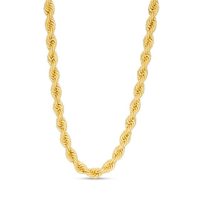 Men's 8.5mm Rope Chain Necklace in 10K Gold - 24"