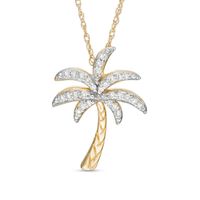 1/10 CT. T.w. Diamond Palm Tree Pendant in 10K Gold