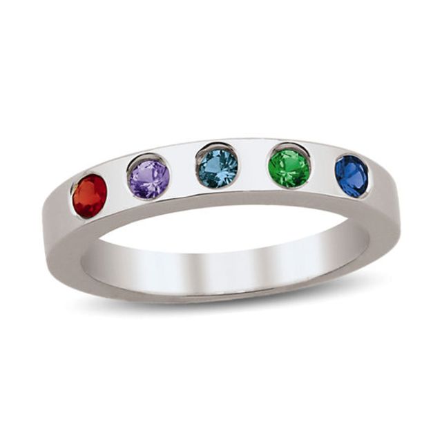 Mother's Birthstone Ring (2-6 Stones)