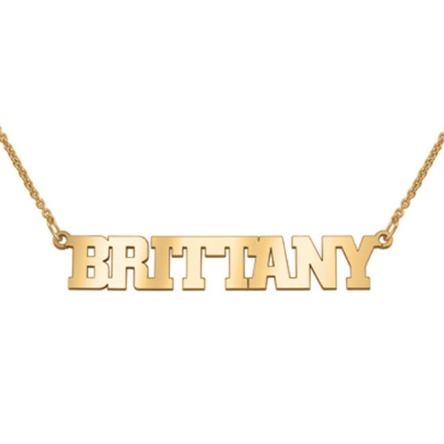 Uppercase Block Name Necklace (1 Name)