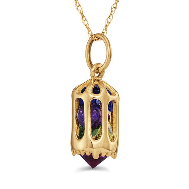 Mother's Birthstone Cage Pendant (2-7 Stones)