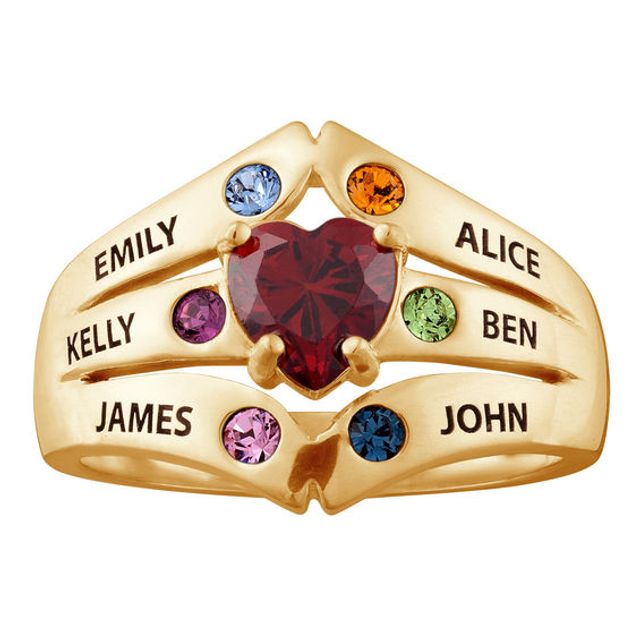 Personalized 1-8 Birthstones Mama Ring | Story Jewellery