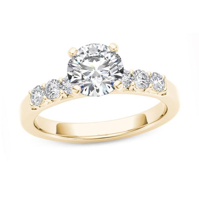 1 CT. T.w. Diamond Seven Stone Engagement Ring in 14K Gold