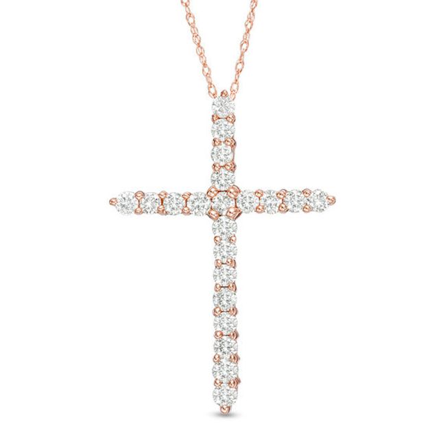 CT. T.w. Diamond Cross Pendant 