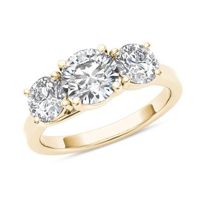 2 CT. T.w. Diamond Three Stone Engagement Ring in 14K Gold