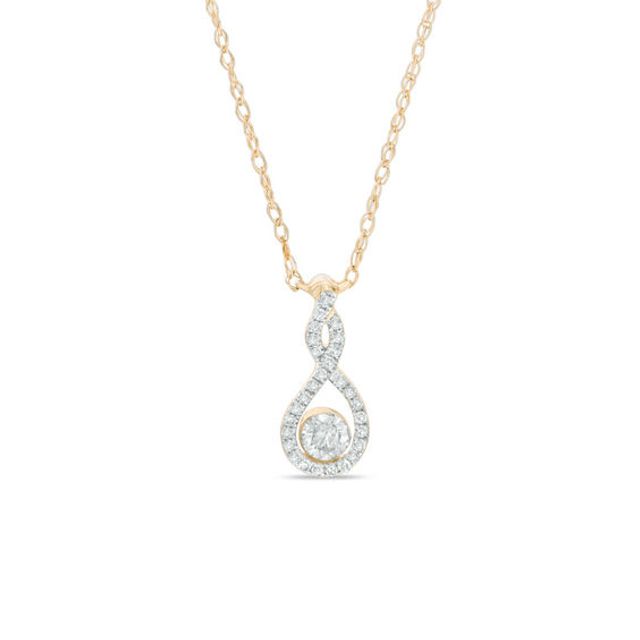 1/10 CT. T.w. Diamond Infinity Necklace in 10K Gold
