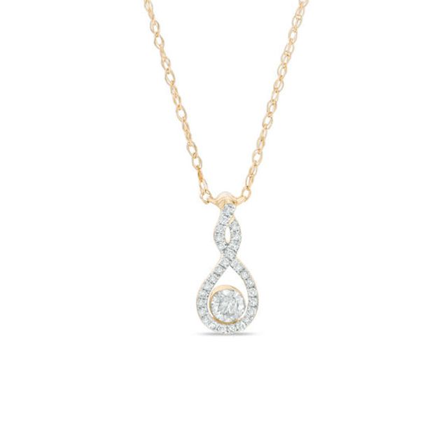 1/10 CT. T.w. Diamond Infinity Necklace in 10K Gold
