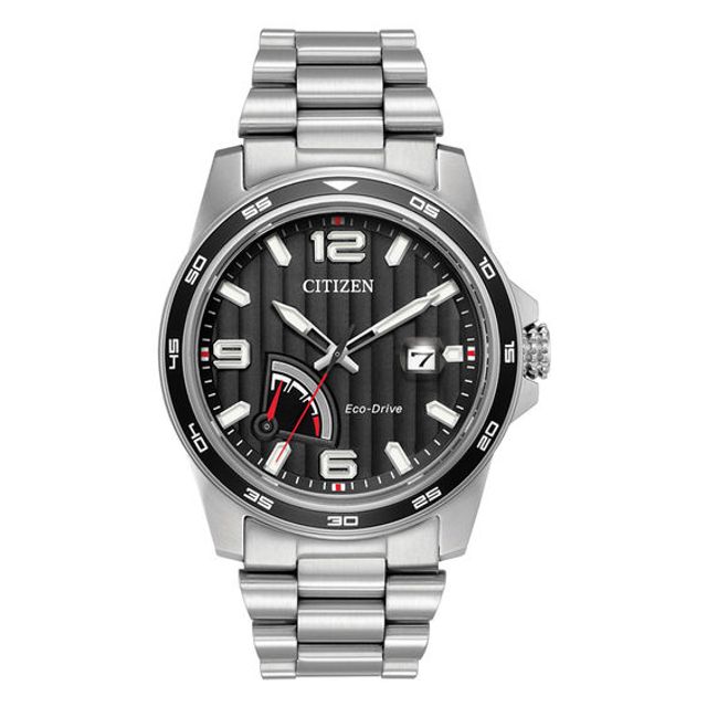 Men's Citizen Eco-DriveÂ® PRT Watch with Black Dial (Model: Aw7030-57E)