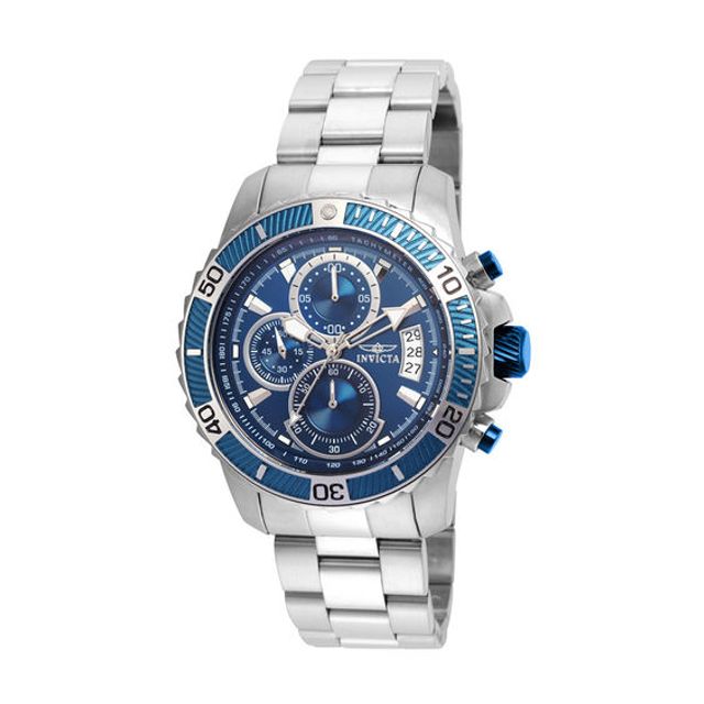 Men's Invicta Pro Diver Chronograph Watch with Blue Dial (Model: 22413)