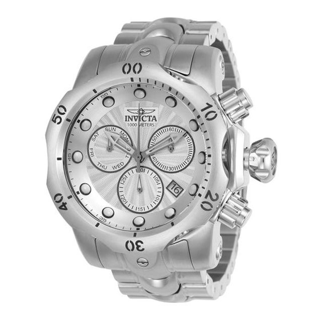 Men's Invicta Venom Chronograph Watch with Silver-Tone Dial (Model: 23885)