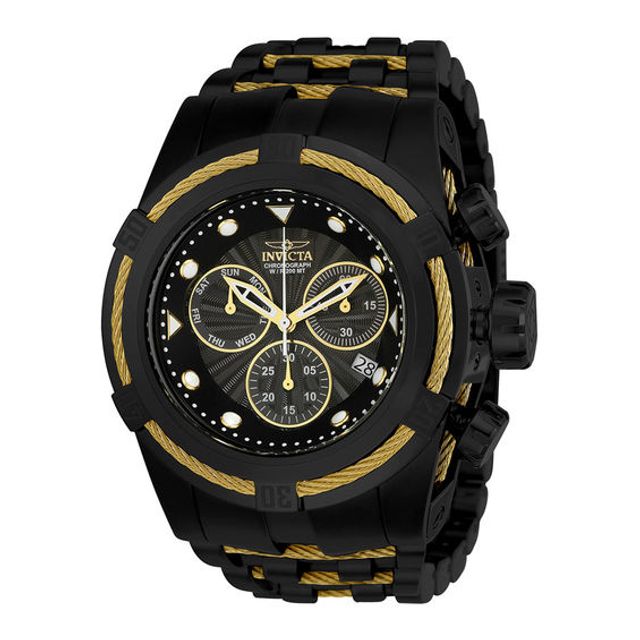 Men's Invicta Bolt Black IP Chronograph Watch with Black Dial (Model: 23917)