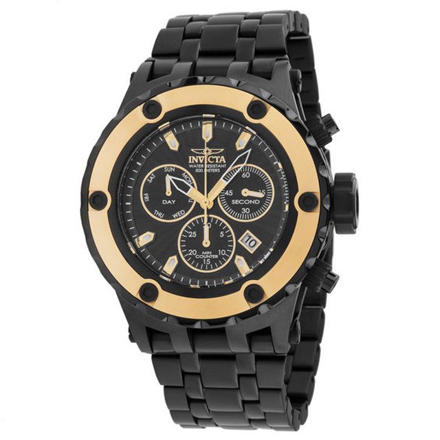 Men's Invicta Subaqua Black IP Chronograph Watch with Black Dial (Model: 23926)