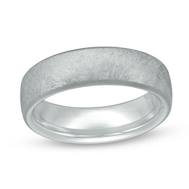 Men's 6.5mm Brushed Comfort Fit Wedding Band in Tantalum - Size 10