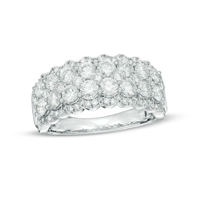 2 CT. T.w. Diamond Scallop Anniversary Band in 14K White Gold