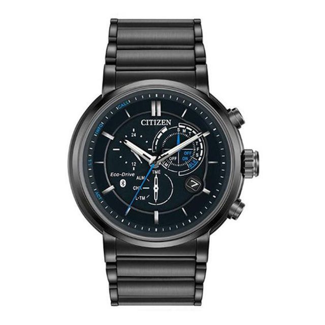 Citizen Eco-DriveÂ® Proximity Black IP Chronograph Smart Watch (Model: Bz1005-51E)