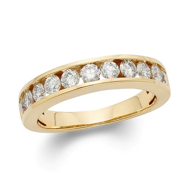 1 CT. T.w. Certified Diamond Eleven Stone Anniversary Band in 14K Gold (I/I1)