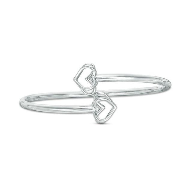 The Kindred Heart from Vera Wang Love Collection Mini Bangle in Sterling Silver - 7.5"