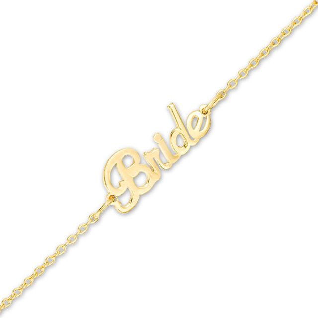 Lowercase Script Name Bracelet in 10K Gold (1 Line)