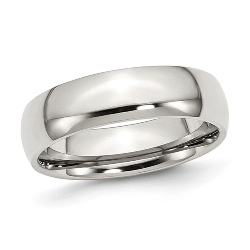 Men's Stainless Steel Ring, Smooth Comfort Fit Wedding Band