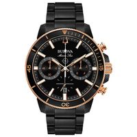 Men's Bulova Marine Star Black IP Chronograph Watch (Model: 98B302)