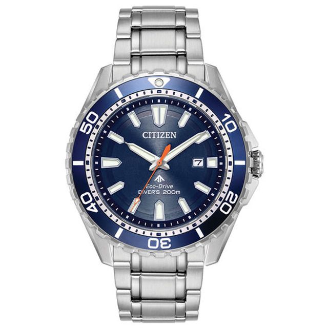 Men's Citizen Eco-DriveÂ® ISO-Compliant Promaster Diver Watch with Blue Dial (Model: Bn0191-55L)