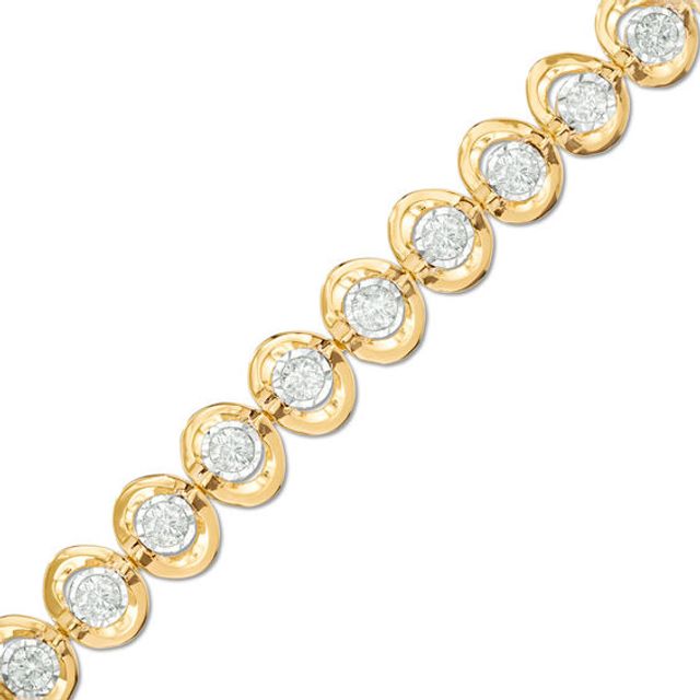 2 CT. T.w. Diamond Bracelet in 10K Gold - 7.25"