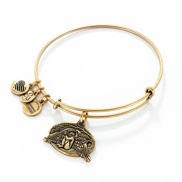 Alex and Ani Guardian of Healing Charm Bangle in Gold-Tone Brass