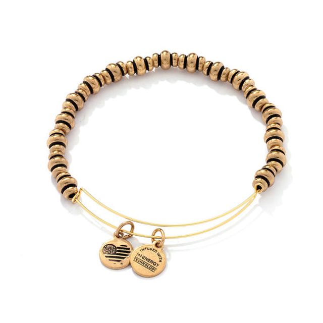 Alex and Ani Nile Beaded Bangle in Gold-Tone Brass