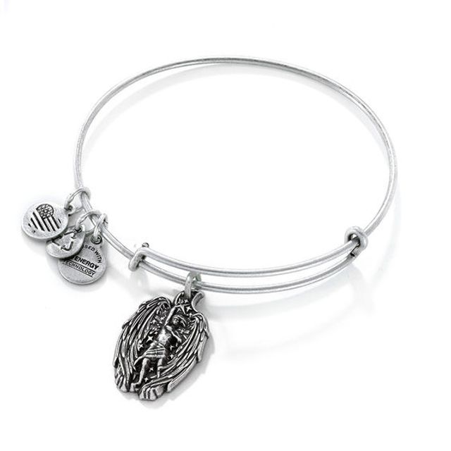 Alex and Ani Guardian of Strength Charm Bangle in Silver-Tone Brass