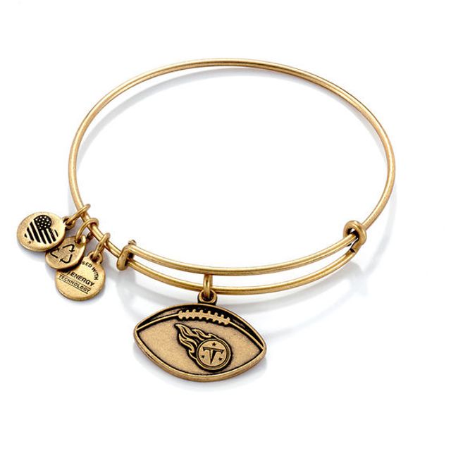 Alex and Ani Tennessee Titans Football Charm Bangle in Gold-Tone Brass