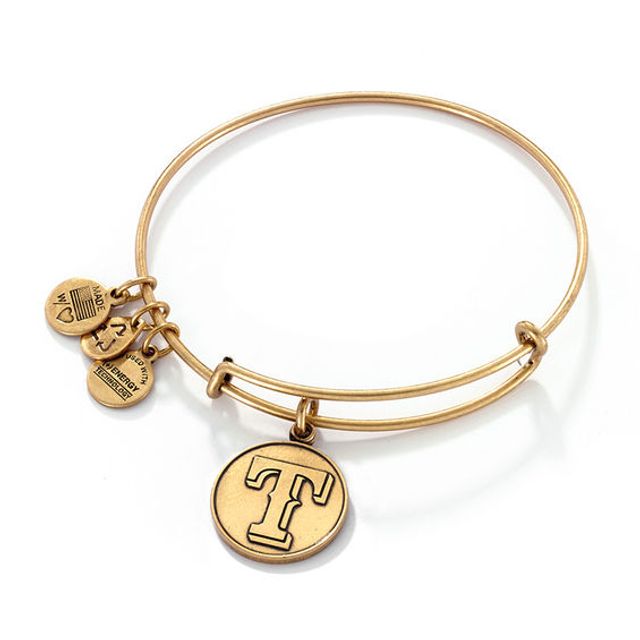 Alex and Ani Texas Rangers Logo Charm Bangle in Gold-Tone Brass