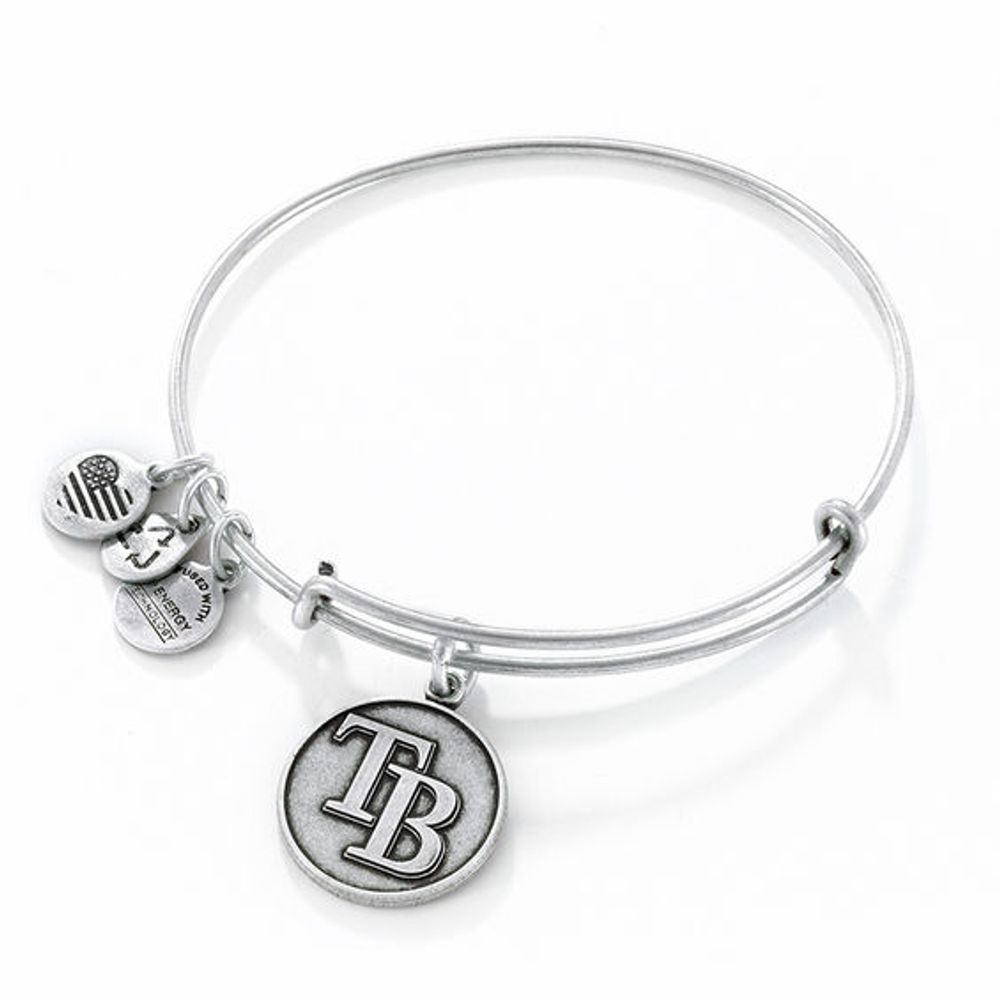 Alex and Ani Tampa Bay Rays Logo Charm Bangle in Silver-Tone Brass