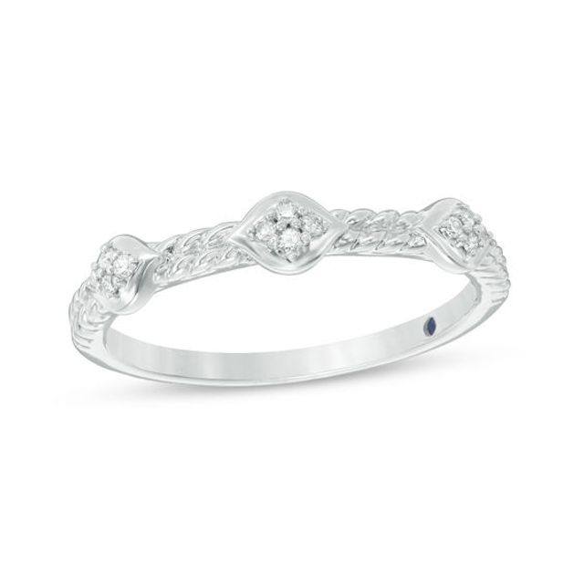 Cherished Promise Collectionâ¢ 1/20 CT. T.w. Diamond Stackable Band in 10K White Gold