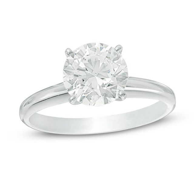 2 CT. Certified Diamond Solitaire Engagement Ring in 14K White Gold (I/Si2