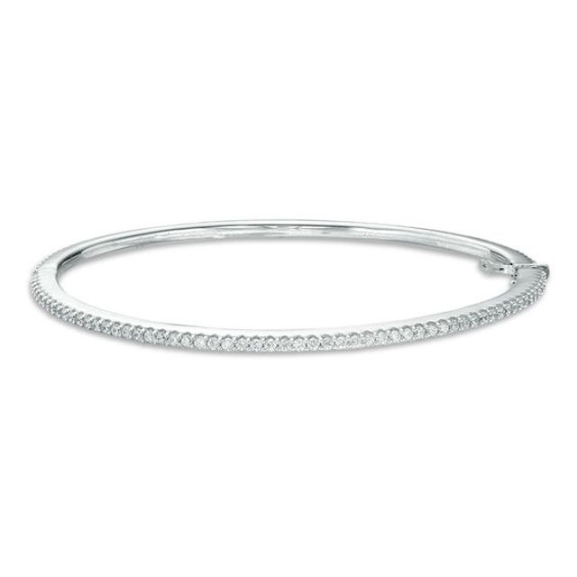 2 CT. T.w. Diamond Bangle in 10K White Gold