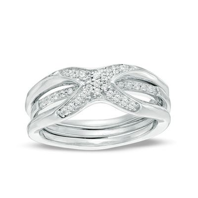 Convertibilities 1/4 CT. T.w. Diamond Crossover Three-in-One Ring in Sterling Silver