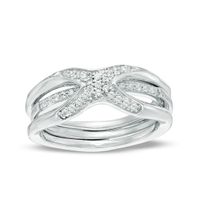 Convertibilities 1/ CT. T.w. Diamond Crossover Three-in-One Ring in Sterling Silver