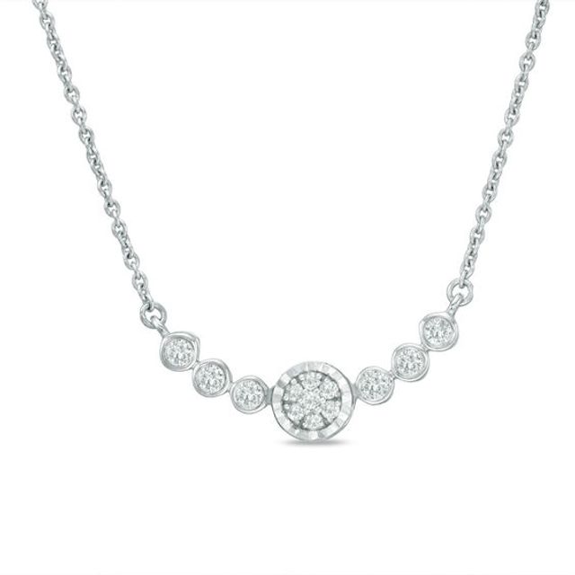 1/5 CT. T.w. Diamond Necklace in Sterling Silver - 16.5"