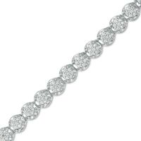 1 CT. T.w. Composite Diamond Tennis Bracelet in 10K White Gold