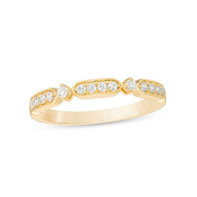 1/5 CT. T.w. Diamond Art Deco Vintage-Style Anniversary Band in 10K Gold